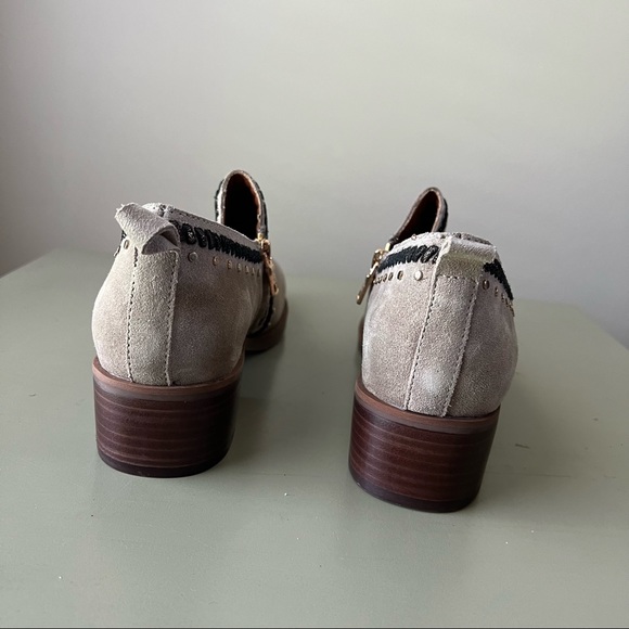 Latigo Anthropologie Tan Suede Studded Low Boots Size 9 1/2 US - Picture 7 of 9